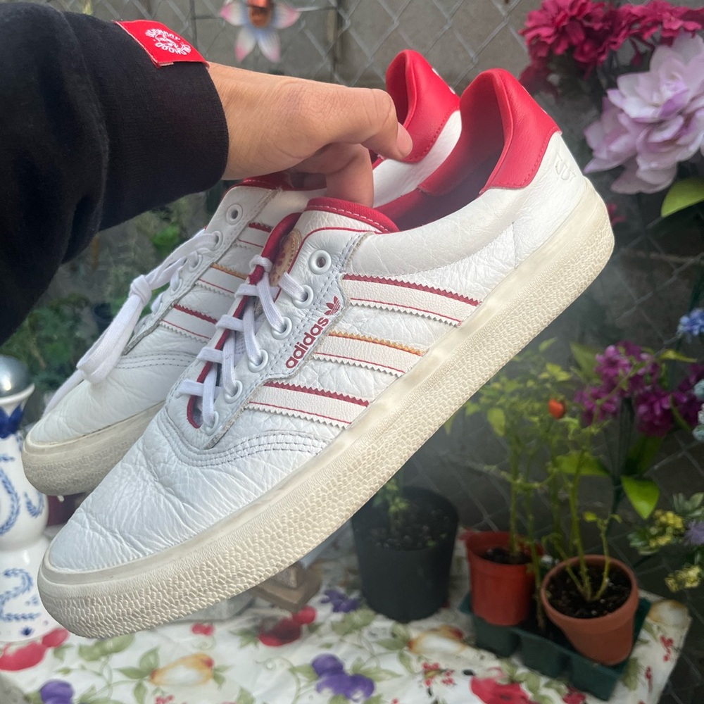 Adidas 3MC X EviseN Men's Classic Low-Top White Red Skateboarding Shoe Mens 10.5 - Picture 10 of 11